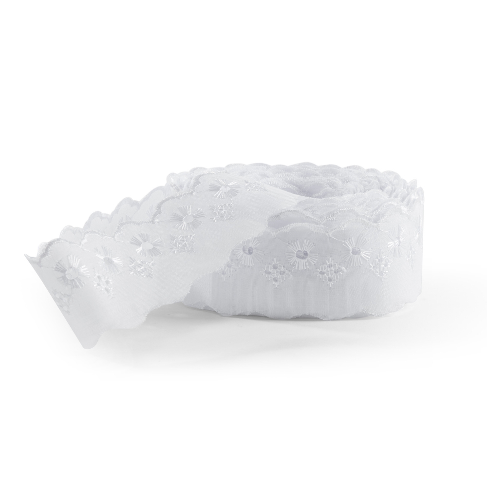Bordado Inglês 5cm - Branco