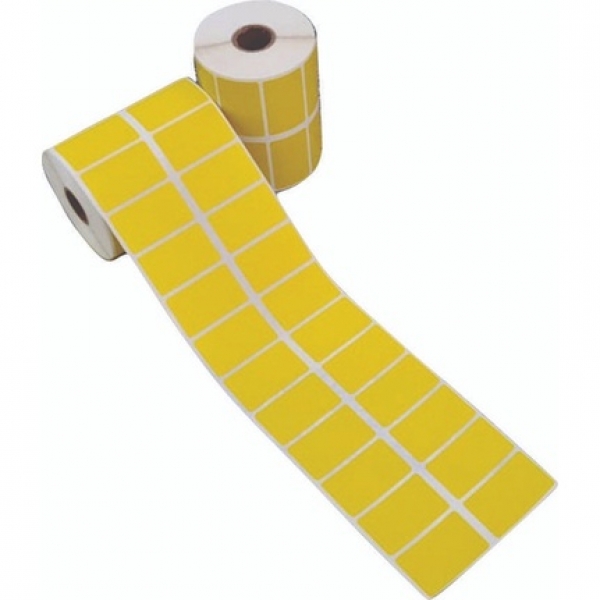 Etiqueta Adesiva Couchê Amarela 50x25x2