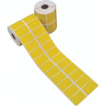 Etiqueta Adesiva Couchê Amarela 50x25x2